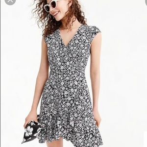 J Crew Mercantile Faux Wrap Floral Mini Dr…